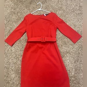 Red, WHBM sheath dress. Worn once.
